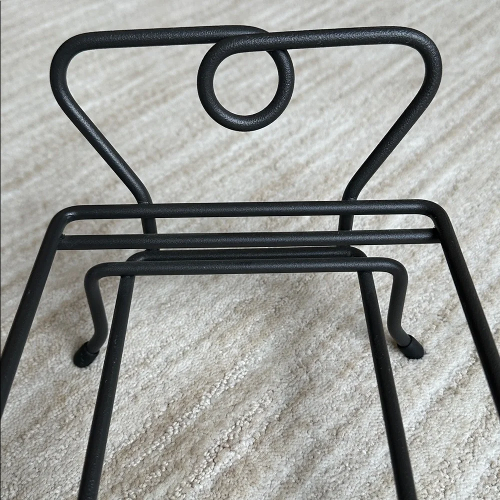 Pampered Chef Simple Additions Wrought Iron Black Metal Hospitality Stand Only